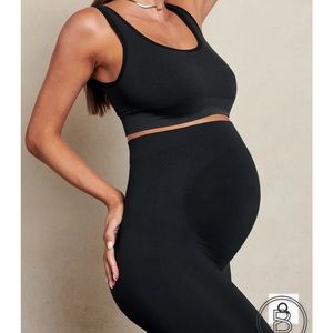 Blanqi Maternity Belly Support Leggings Sz L Black
